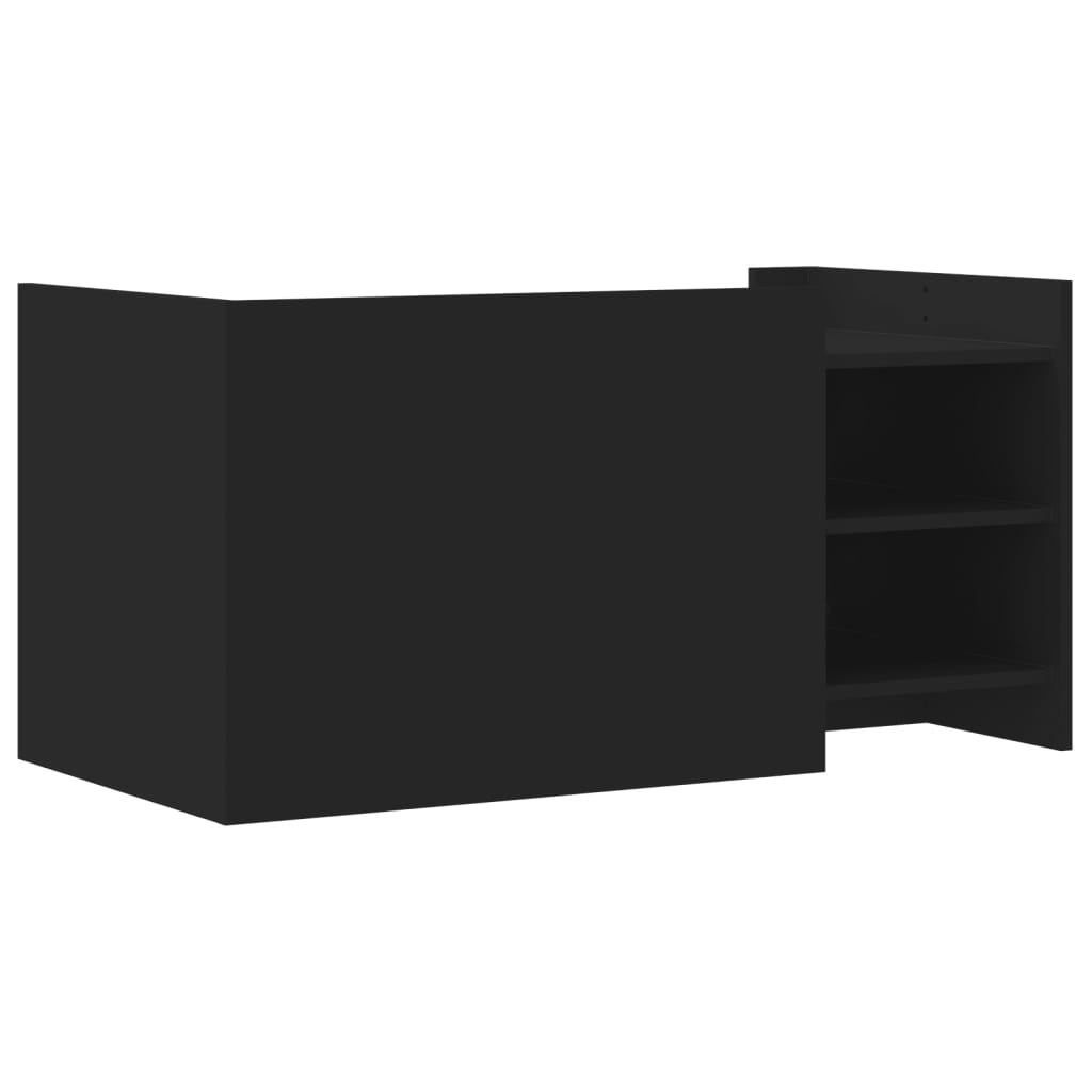 Salontafel 100x50x50 cm bewerkt hout zwart is nu te koop bij PeponiXL, paradijselijk wonen!