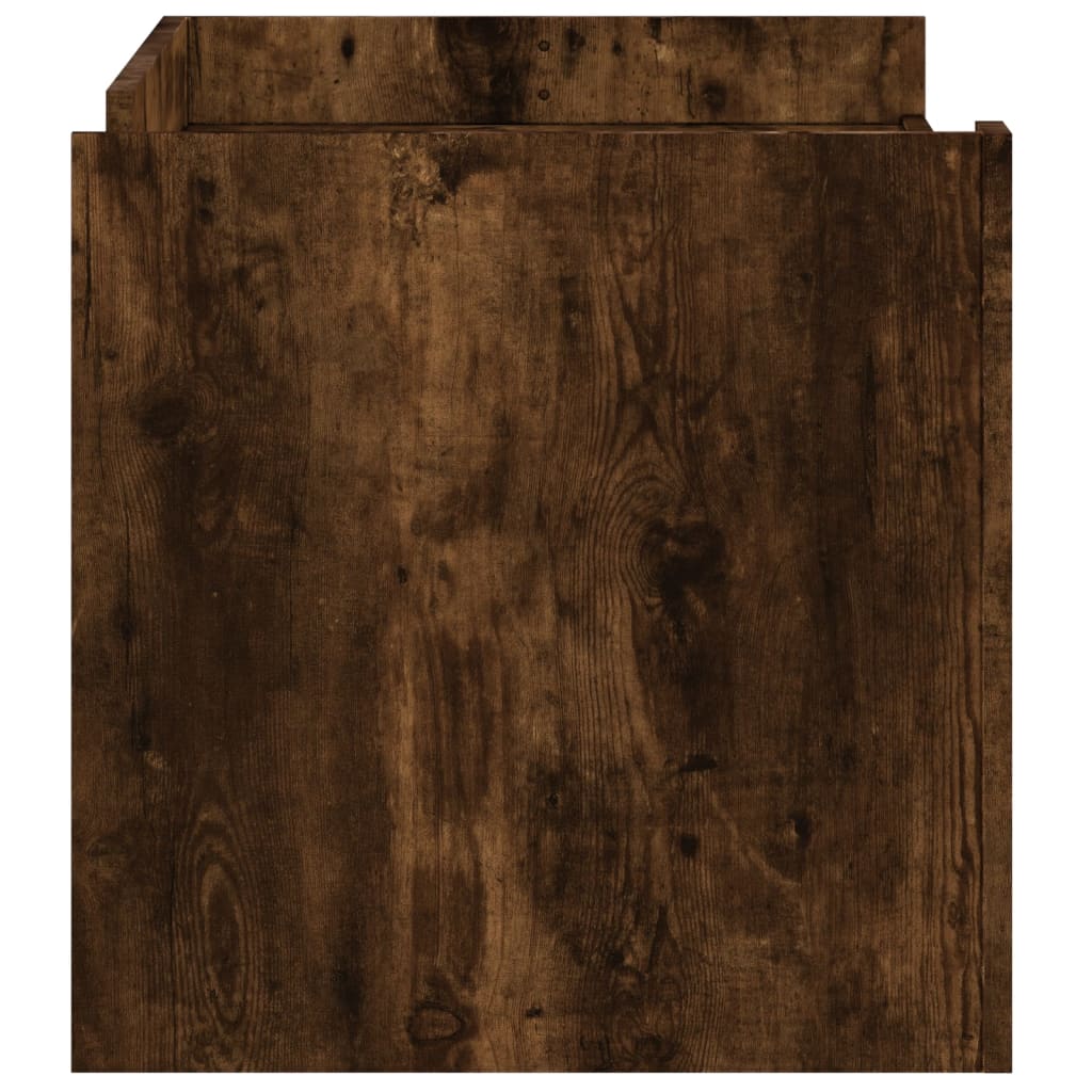 Salontafel 100x50x50 cm bewerkt hout gerookt eikenkleurig is nu te koop bij PeponiXL, paradijselijk wonen!