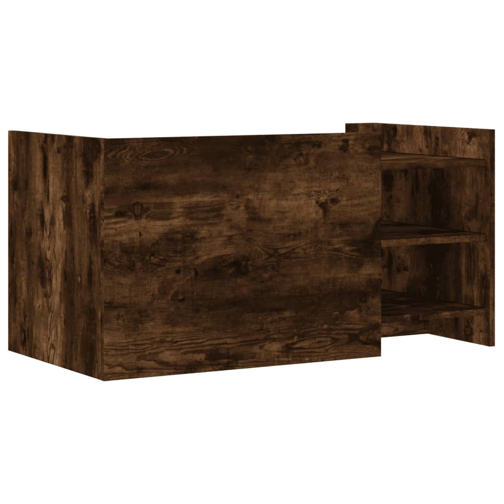 Salontafel 100x50x50 cm bewerkt hout gerookt eikenkleurig is nu te koop bij PeponiXL, paradijselijk wonen!