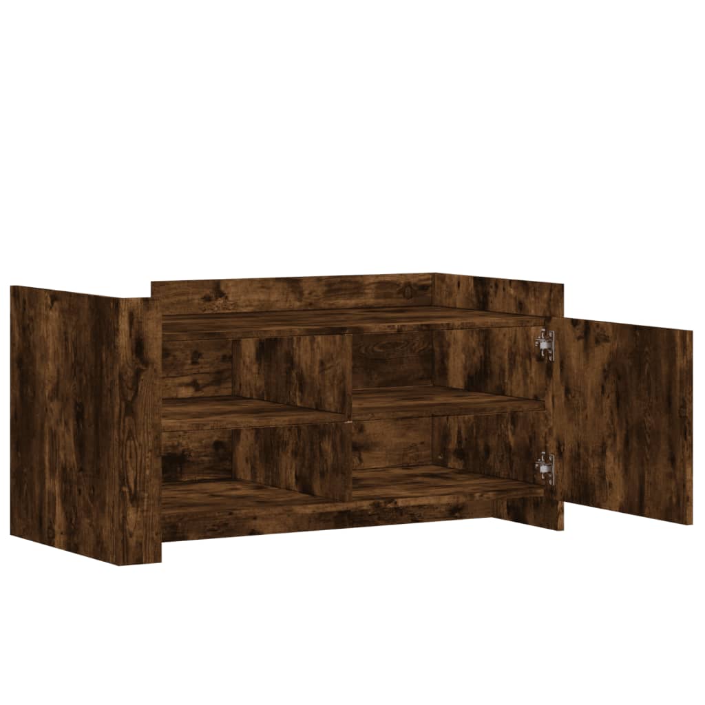 Salontafel 100x50x50 cm bewerkt hout gerookt eikenkleurig is nu te koop bij PeponiXL, paradijselijk wonen!