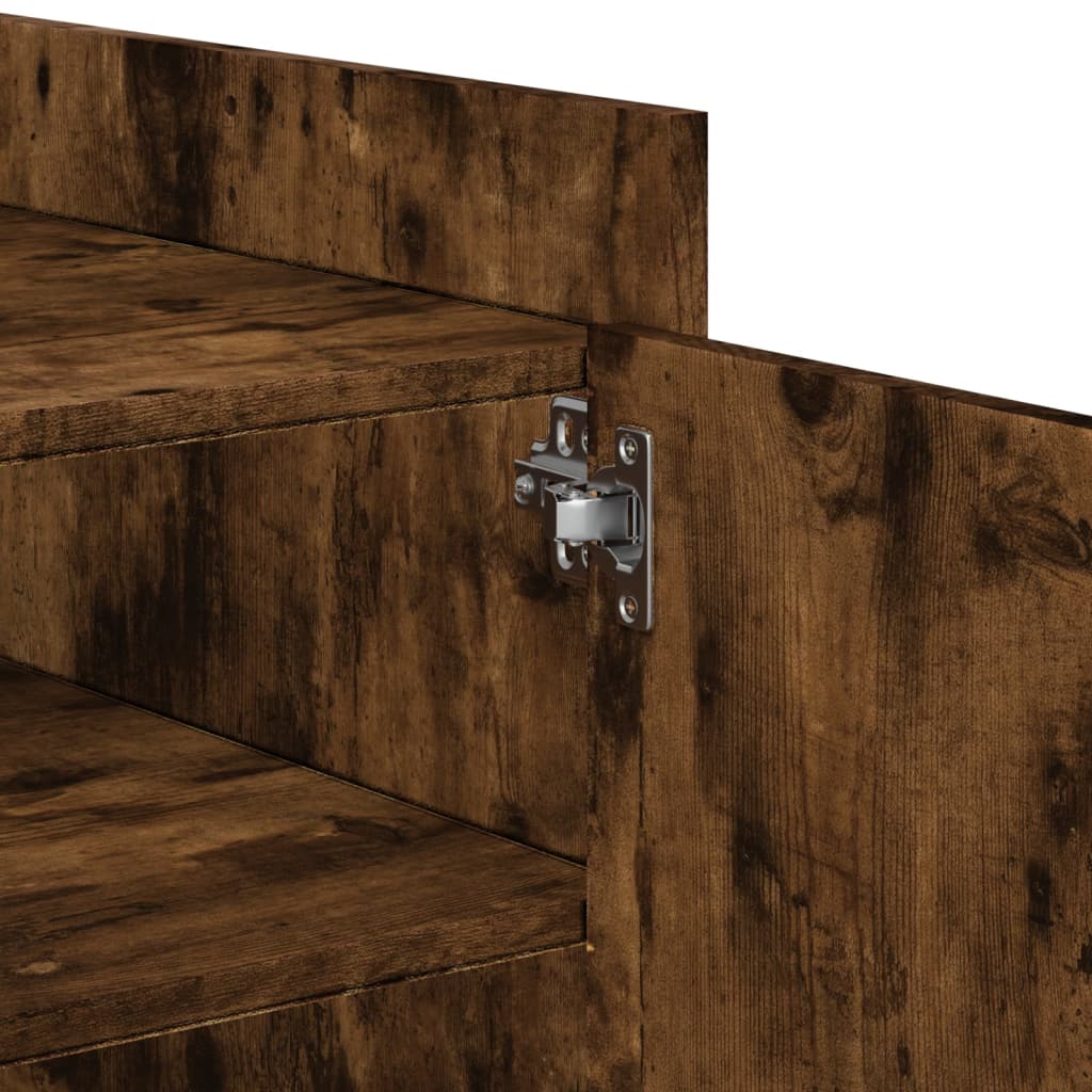 Salontafel 100x50x50 cm bewerkt hout gerookt eikenkleurig is nu te koop bij PeponiXL, paradijselijk wonen!