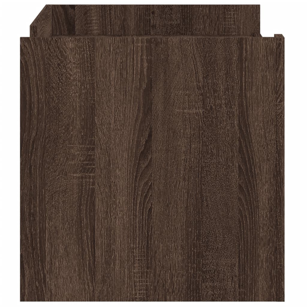 Salontafel 100x50x50 cm bewerkt hout bruin eikenkleurig is nu te koop bij PeponiXL, paradijselijk wonen!