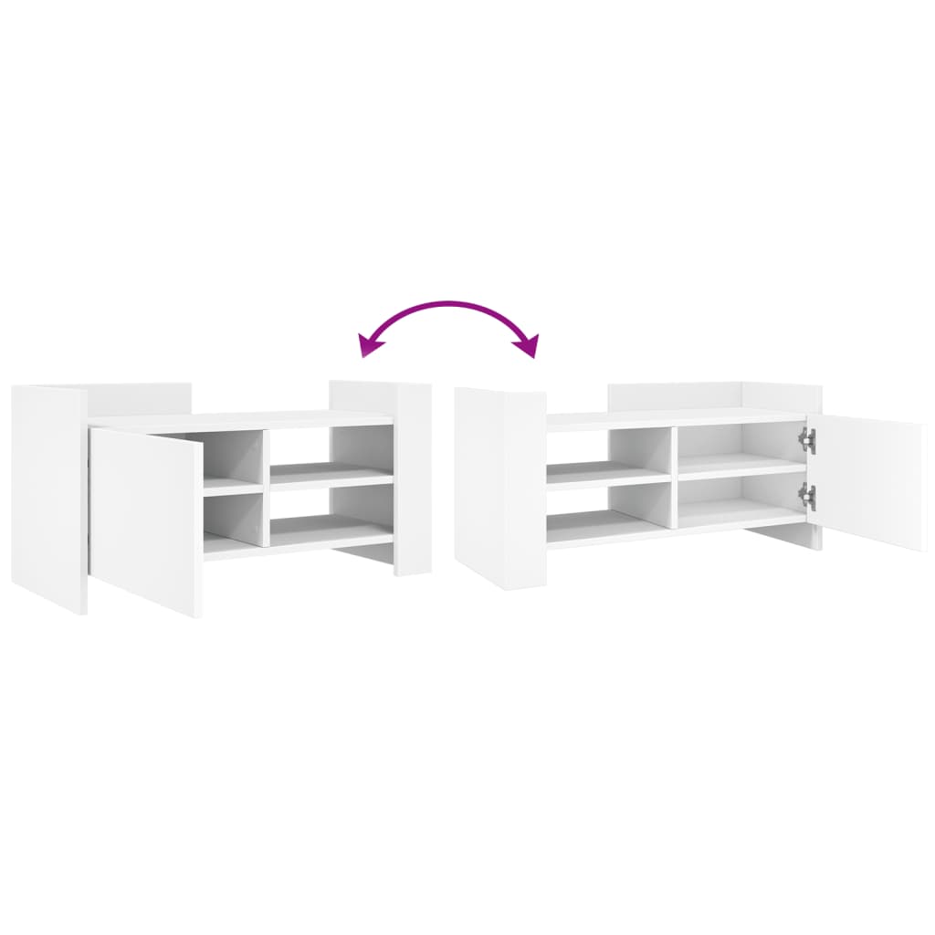 Tv-meubel 80x35x40 cm bewerkt hout wit is nu te koop bij PeponiXL, paradijselijk wonen!