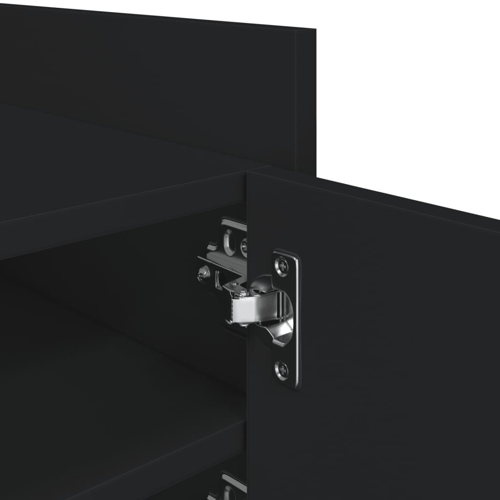 Tv-meubel 80x35x40 cm bewerkt hout zwart is nu te koop bij PeponiXL, paradijselijk wonen!