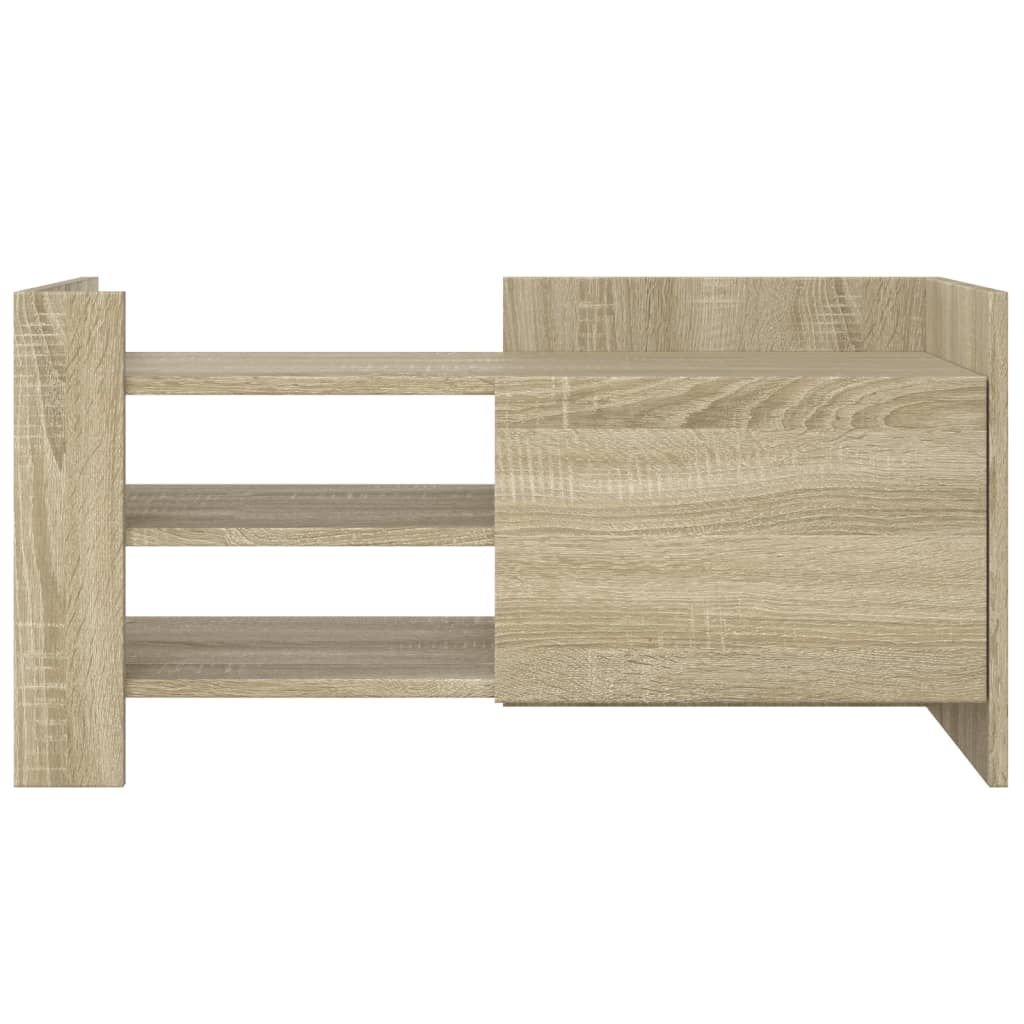 Tv-meubel 80x35x40 cm bewerkt hout sonoma eikenkleurig is nu te koop bij PeponiXL, paradijselijk wonen!