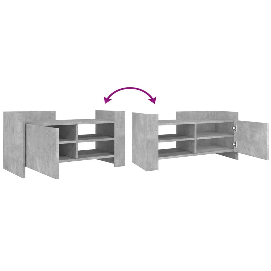 Tv-meubel 80x35x40 cm bewerkt hout betongrijs is nu te koop bij PeponiXL, paradijselijk wonen!