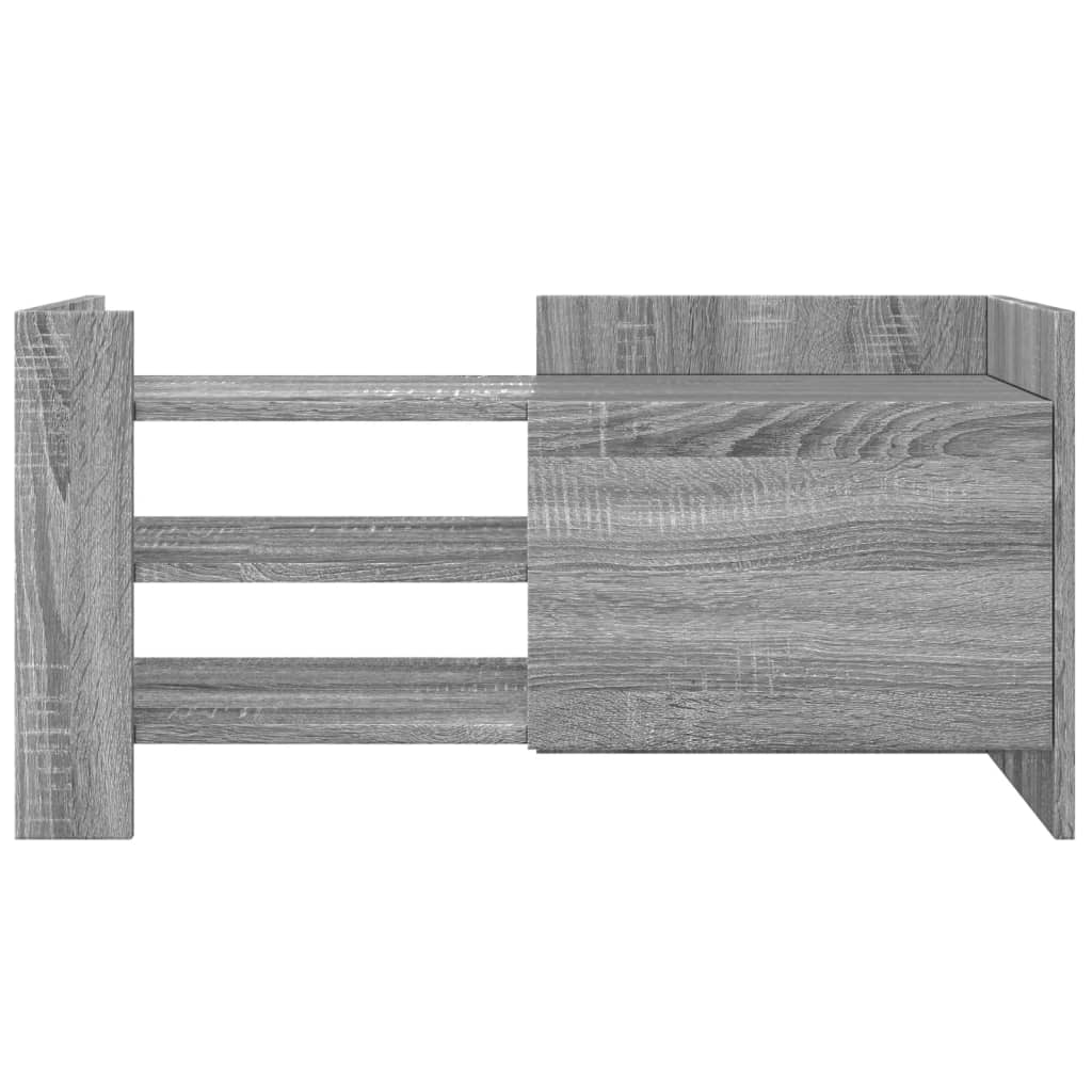 Tv-meubel 80x35x40 cm bewerkt hout grijs sonoma eikenkleurig is nu te koop bij PeponiXL, paradijselijk wonen!