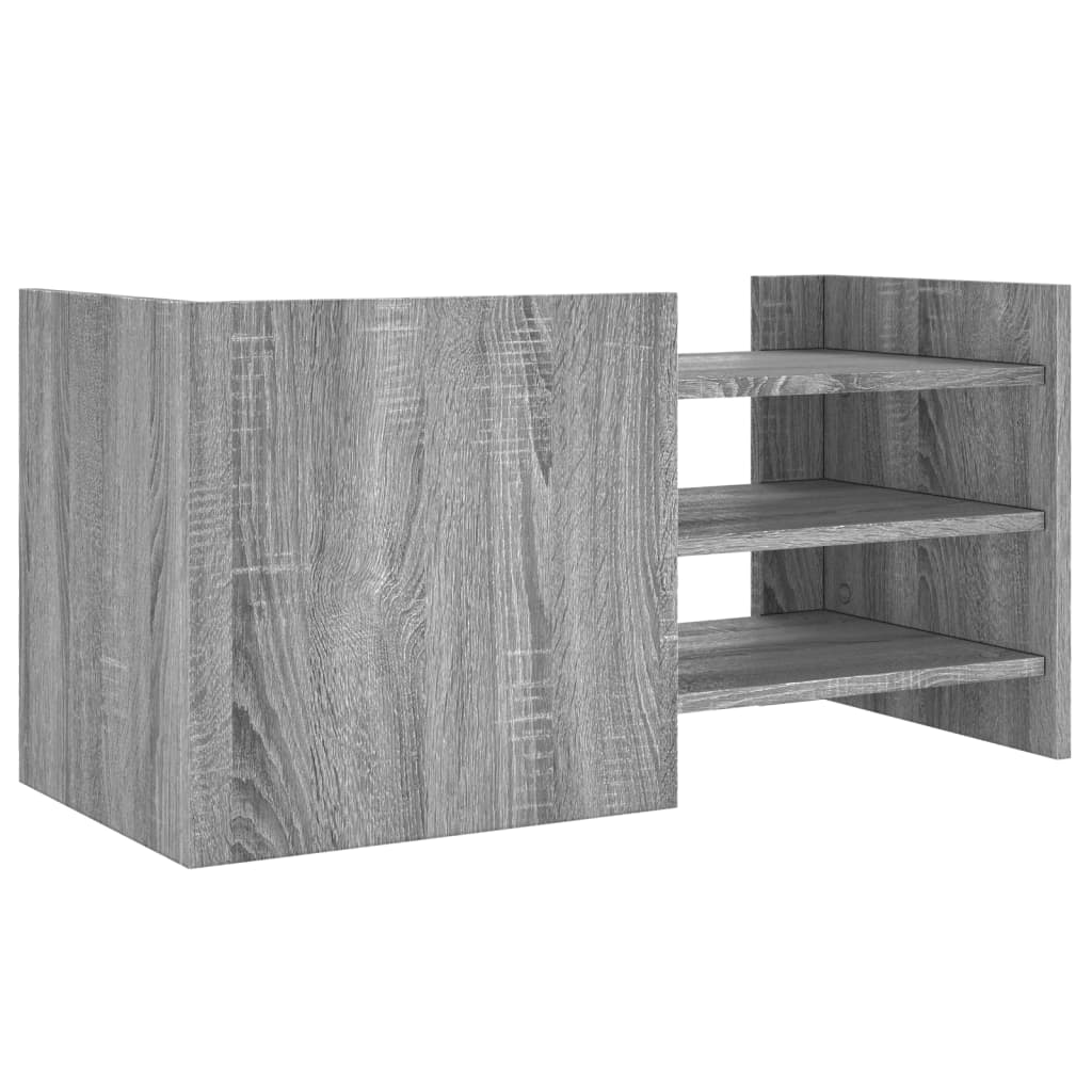 Tv-meubel 80x35x40 cm bewerkt hout grijs sonoma eikenkleurig is nu te koop bij PeponiXL, paradijselijk wonen!