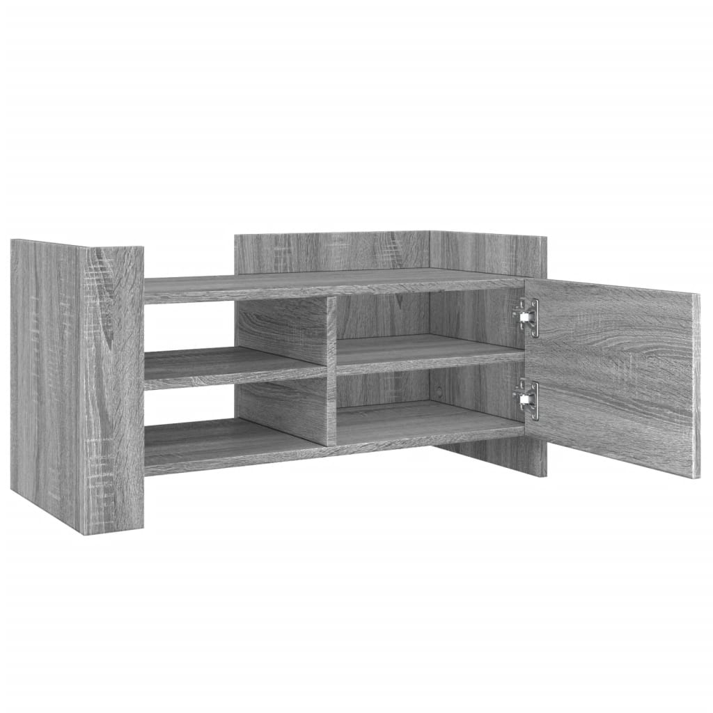 Tv-meubel 80x35x40 cm bewerkt hout grijs sonoma eikenkleurig is nu te koop bij PeponiXL, paradijselijk wonen!