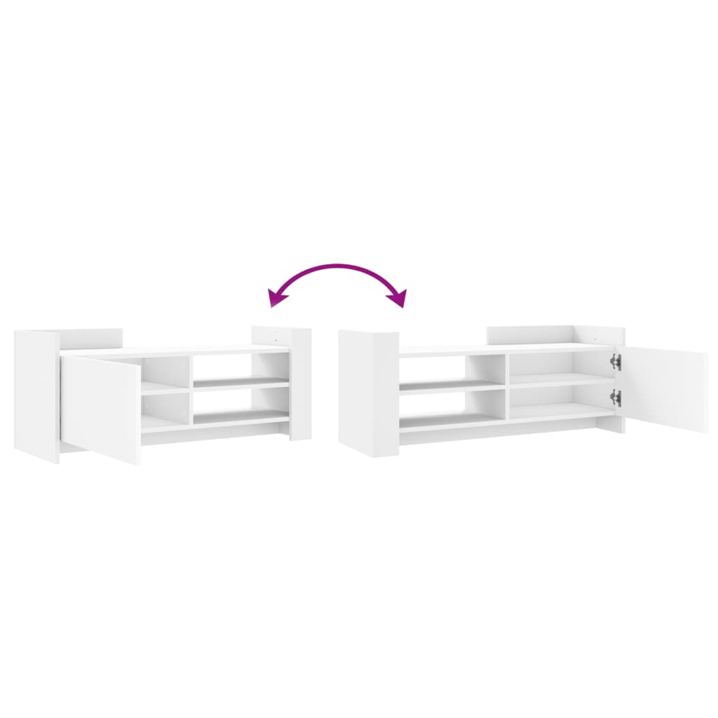 Tv-meubel 100x35x40 cm bewerkt hout wit is nu te koop bij PeponiXL, paradijselijk wonen!