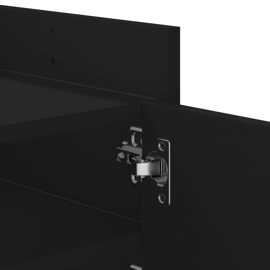 Tv-meubel 100x35x40 cm bewerkt hout zwart is nu te koop bij PeponiXL, paradijselijk wonen!