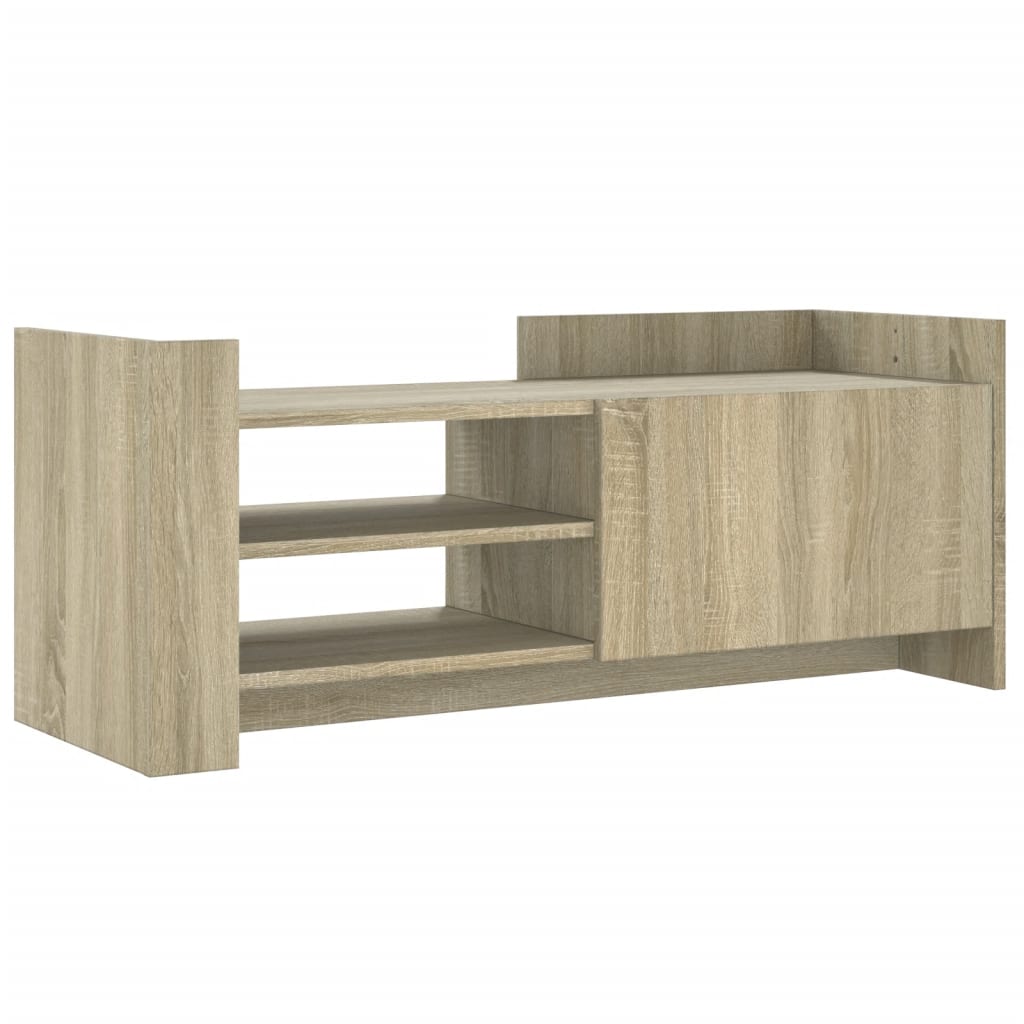 Tv-meubel 100x35x40 cm bewerkt hout sonoma eikenkleurig is nu te koop bij PeponiXL, paradijselijk wonen!