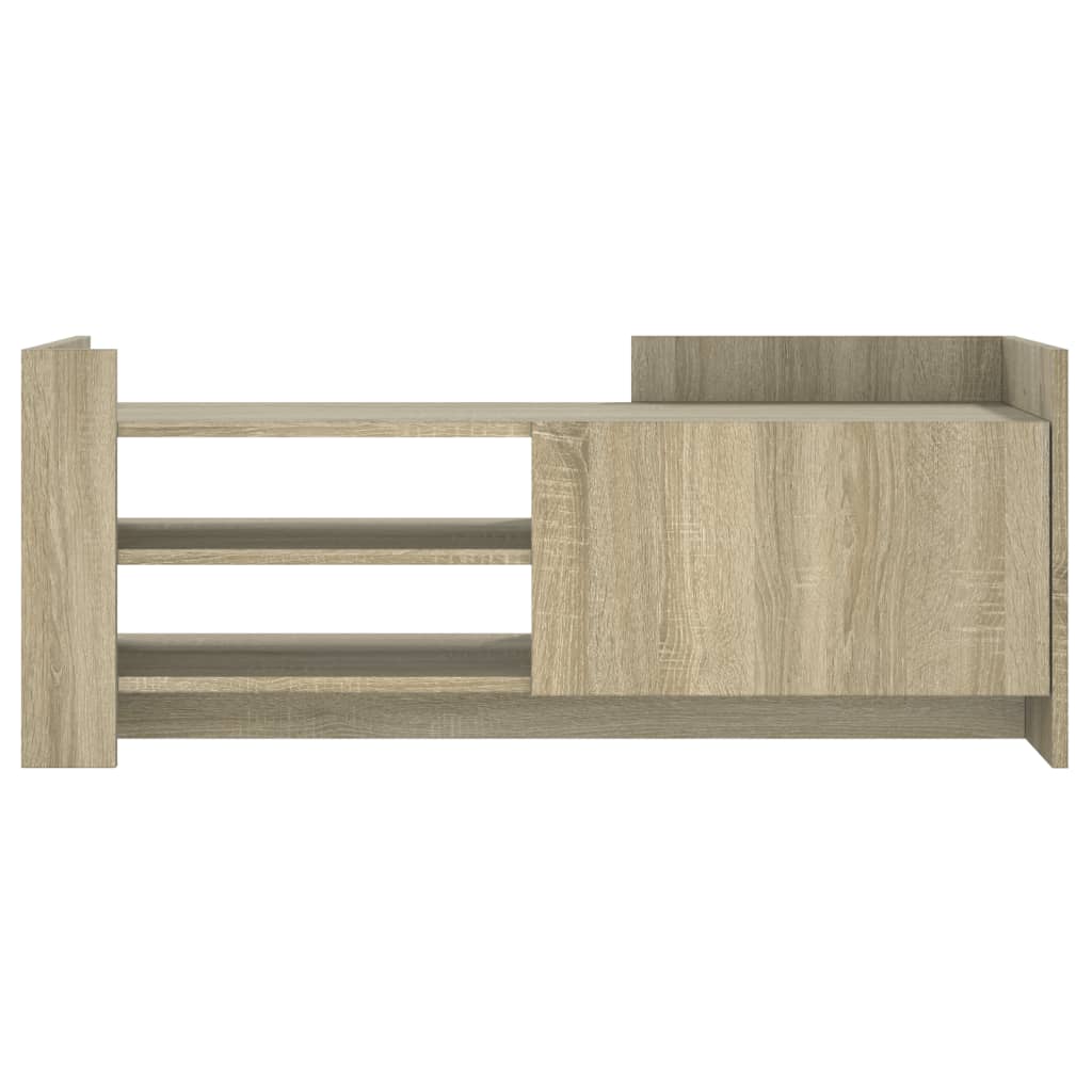 Tv-meubel 100x35x40 cm bewerkt hout sonoma eikenkleurig is nu te koop bij PeponiXL, paradijselijk wonen!