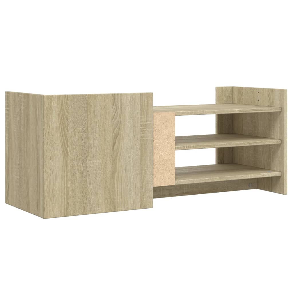 Tv-meubel 100x35x40 cm bewerkt hout sonoma eikenkleurig is nu te koop bij PeponiXL, paradijselijk wonen!