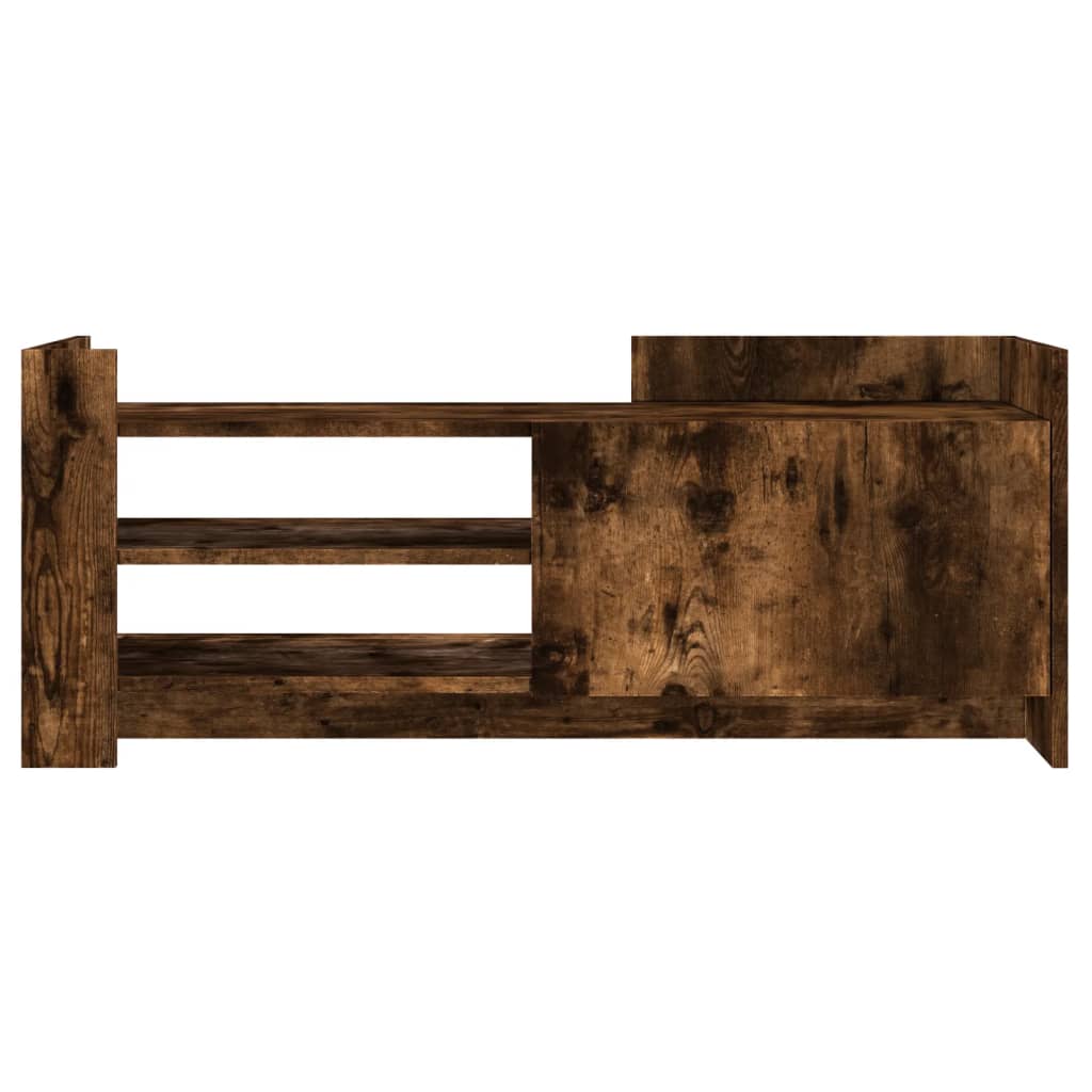 Tv-meubel 100x35x40 cm bewerkt hout gerookt eikenkleurig is nu te koop bij PeponiXL, paradijselijk wonen!