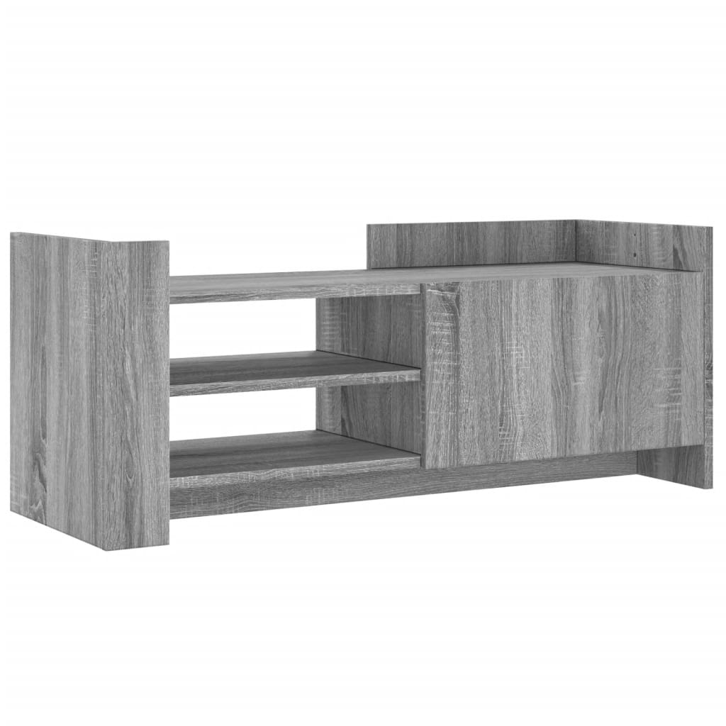 Tv-meubel 100x35x40 cm bewerkt hout grijs sonoma eikenkleurig is nu te koop bij PeponiXL, paradijselijk wonen!