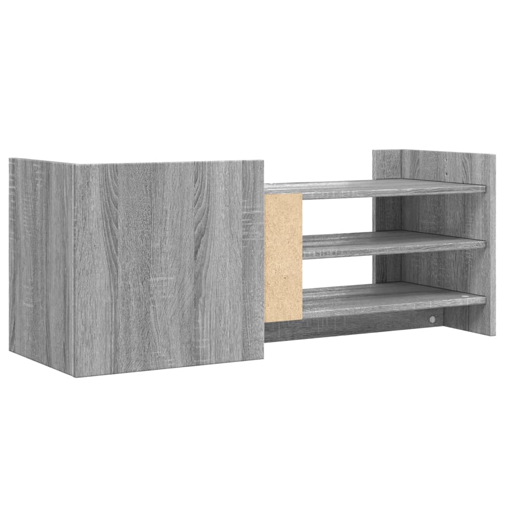 Tv-meubel 100x35x40 cm bewerkt hout grijs sonoma eikenkleurig is nu te koop bij PeponiXL, paradijselijk wonen!