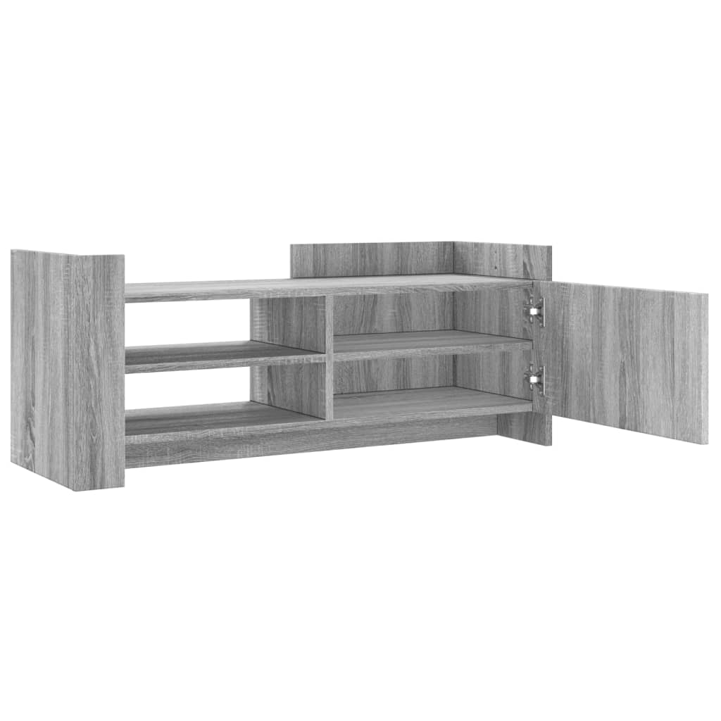 Tv-meubel 100x35x40 cm bewerkt hout grijs sonoma eikenkleurig is nu te koop bij PeponiXL, paradijselijk wonen!