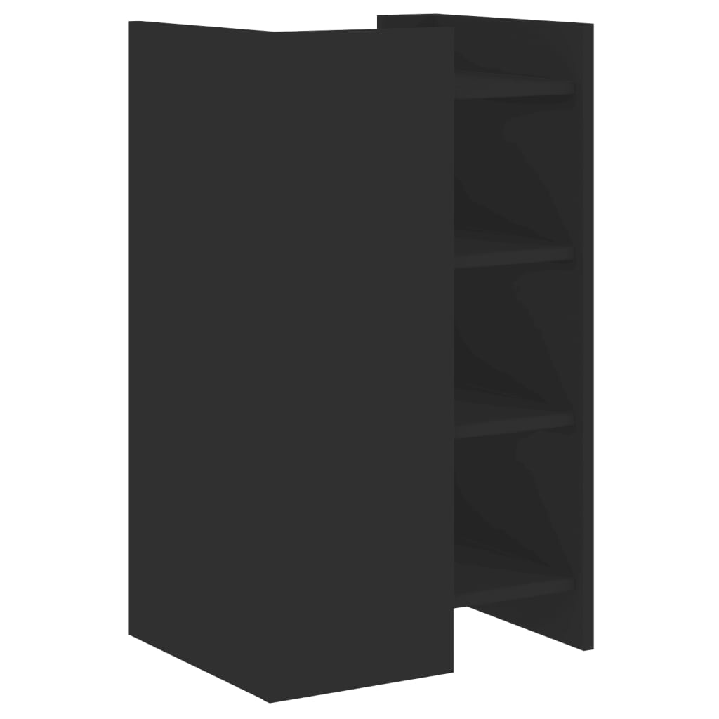 Dressoir 45x35x75 cm bewerkt hout zwart is nu te koop bij PeponiXL, paradijselijk wonen!
