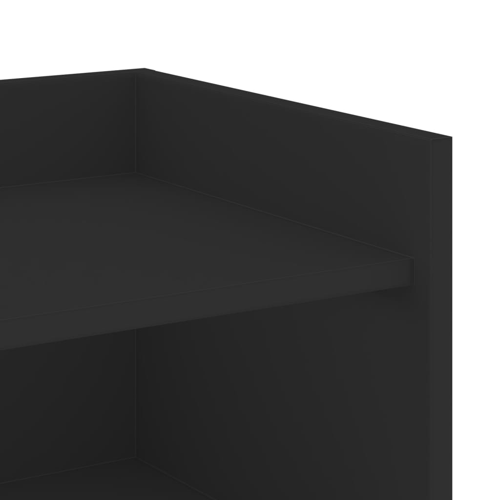 Dressoir 45x35x75 cm bewerkt hout zwart is nu te koop bij PeponiXL, paradijselijk wonen!