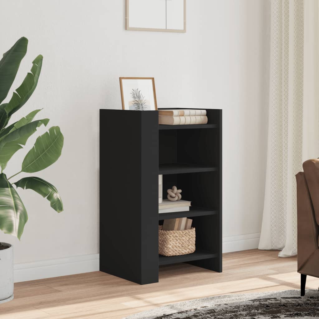Dressoir 45x35x75 cm bewerkt hout zwart is nu te koop bij PeponiXL, paradijselijk wonen!