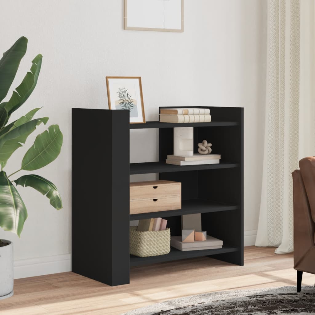 Dressoir 73,5x35x75 cm bewerkt hout zwart is nu te koop bij PeponiXL, paradijselijk wonen!