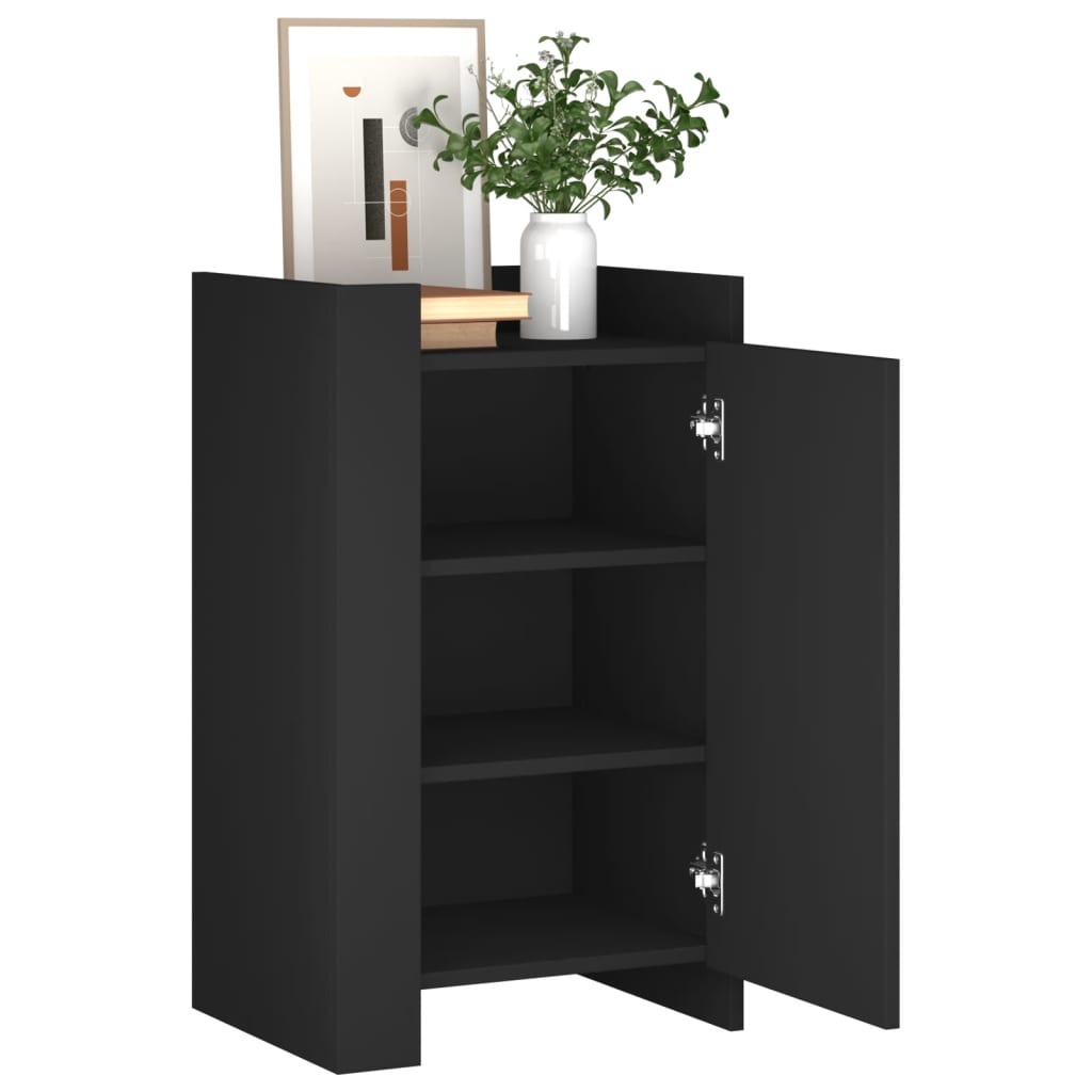 Dressoir 45x35x75 cm bewerkt hout zwart is nu te koop bij PeponiXL, paradijselijk wonen!