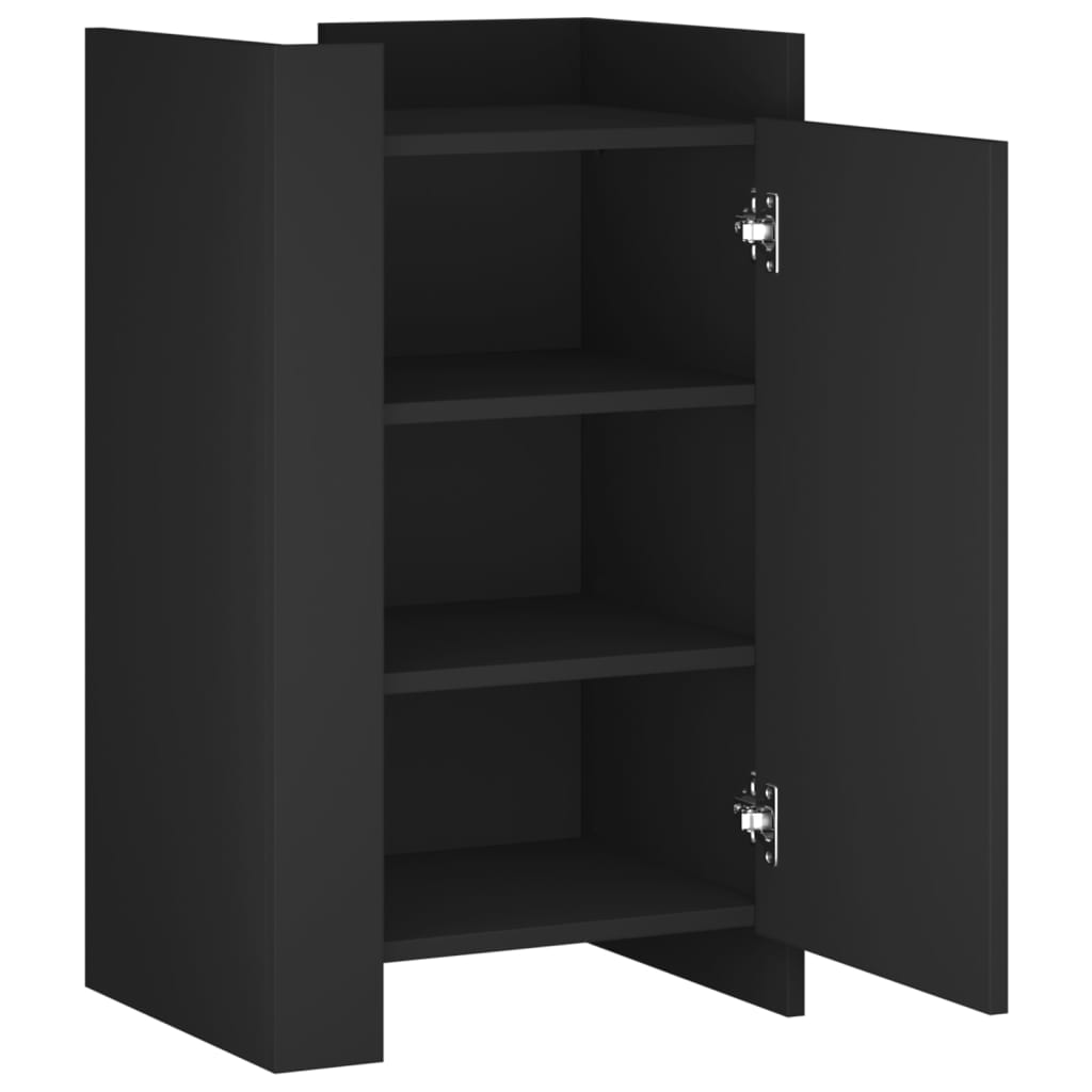 Dressoir 45x35x75 cm bewerkt hout zwart is nu te koop bij PeponiXL, paradijselijk wonen!