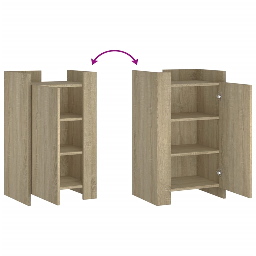 Dressoir 45x35x75 cm bewerkt hout sonoma eikenkleurig is nu te koop bij PeponiXL, paradijselijk wonen!