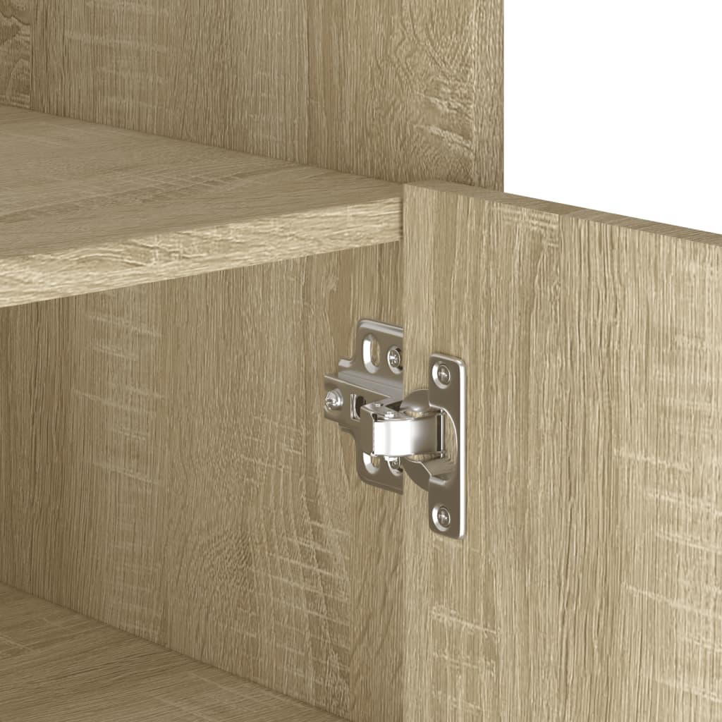 Dressoir 45x35x75 cm bewerkt hout sonoma eikenkleurig is nu te koop bij PeponiXL, paradijselijk wonen!