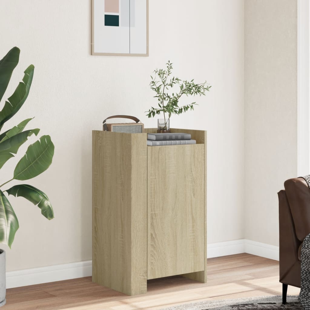 Dressoir 45x35x75 cm bewerkt hout sonoma eikenkleurig is nu te koop bij PeponiXL, paradijselijk wonen!