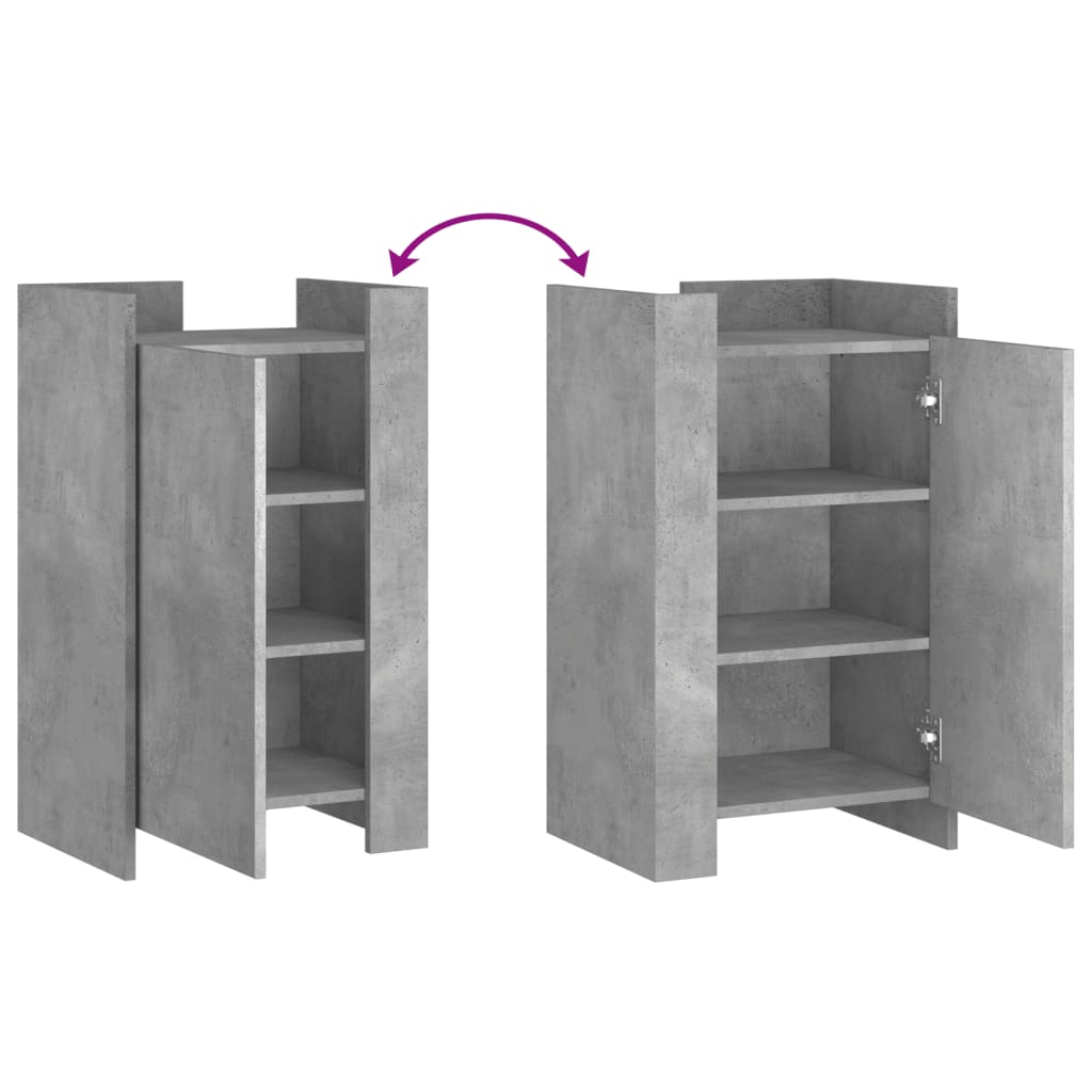 Dressoir 45x35x75 cm bewerkt hout betongrijs is nu te koop bij PeponiXL, paradijselijk wonen!