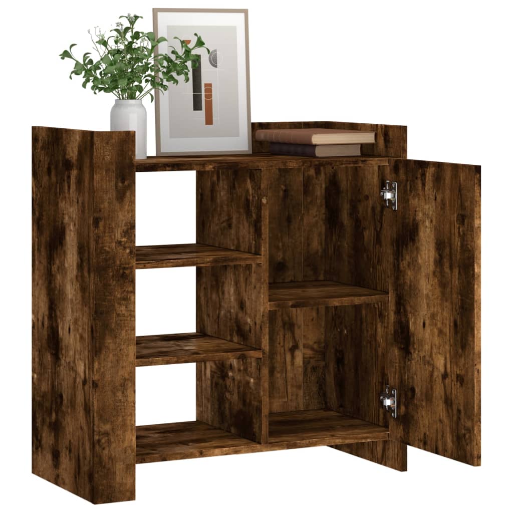 Dressoir 73,5x35x75 cm bewerkt hout gerookt eikenkleurig is nu te koop bij PeponiXL, paradijselijk wonen!