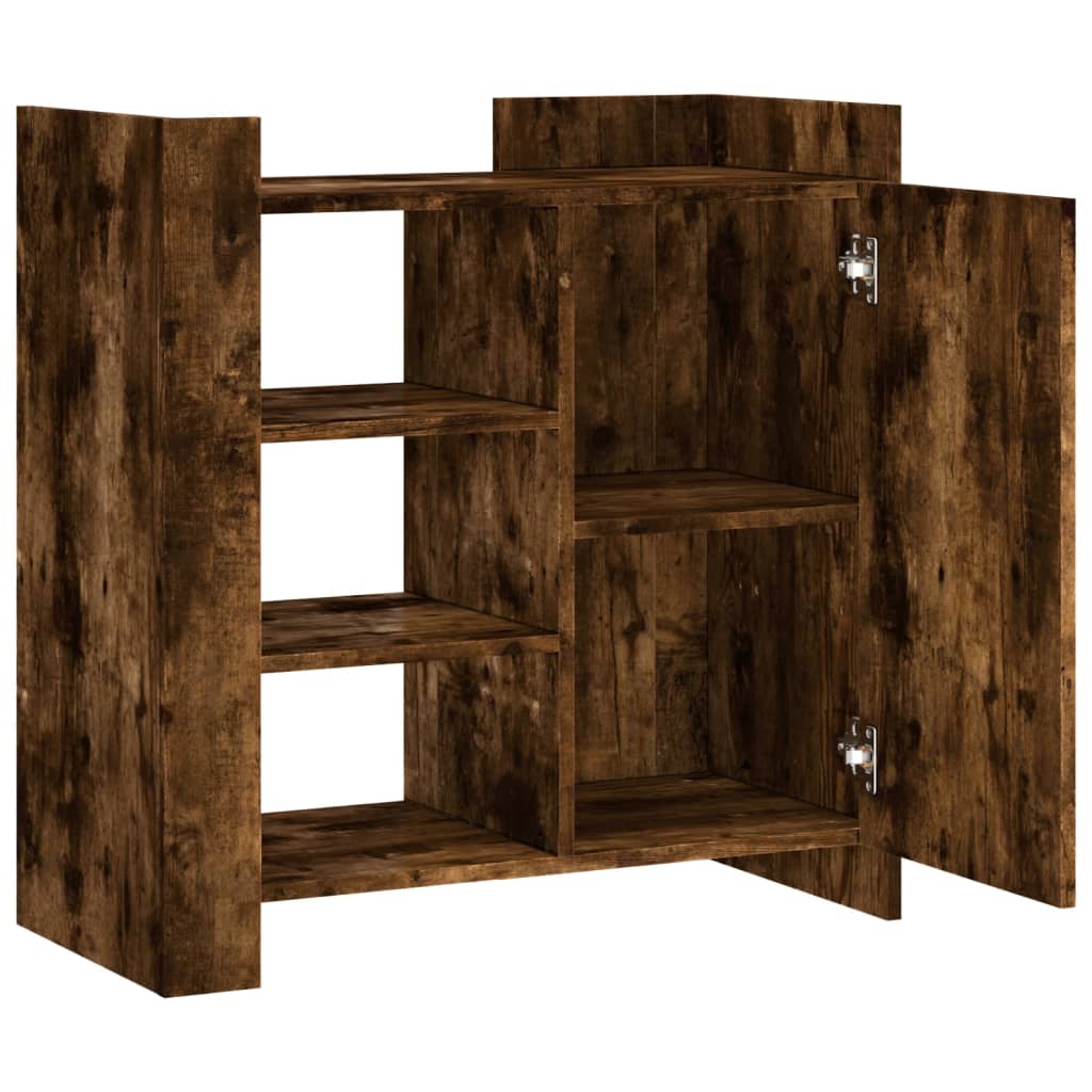 Dressoir 73,5x35x75 cm bewerkt hout gerookt eikenkleurig is nu te koop bij PeponiXL, paradijselijk wonen!
