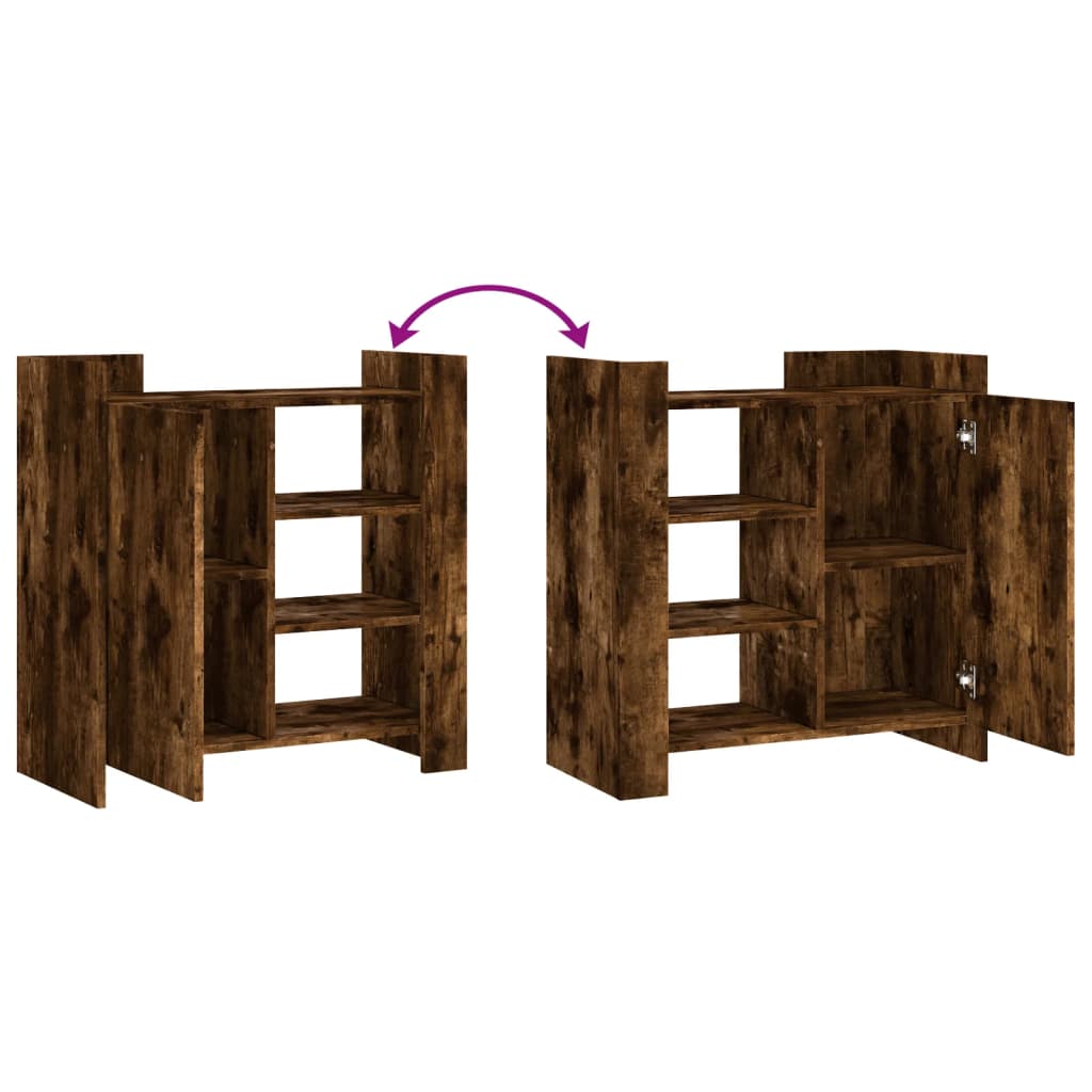 Dressoir 73,5x35x75 cm bewerkt hout gerookt eikenkleurig is nu te koop bij PeponiXL, paradijselijk wonen!
