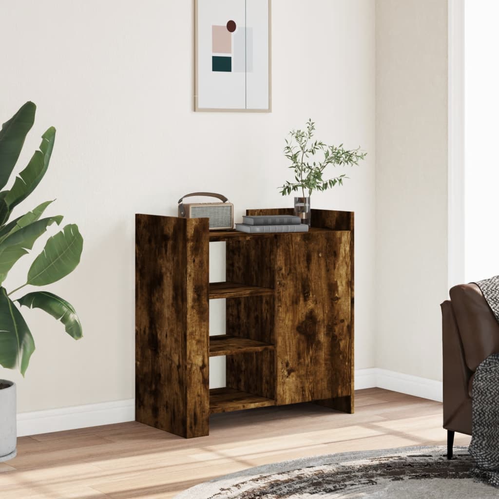 Dressoir 73,5x35x75 cm bewerkt hout gerookt eikenkleurig is nu te koop bij PeponiXL, paradijselijk wonen!