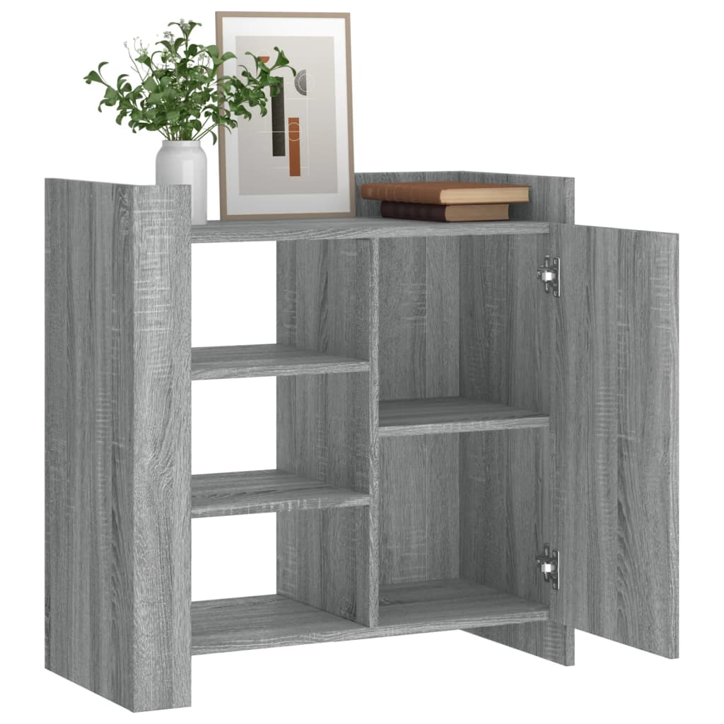 Dressoir 73,5x35x75 cm bewerkt hout grijs sonoma eikenkleurig is nu te koop bij PeponiXL, paradijselijk wonen!