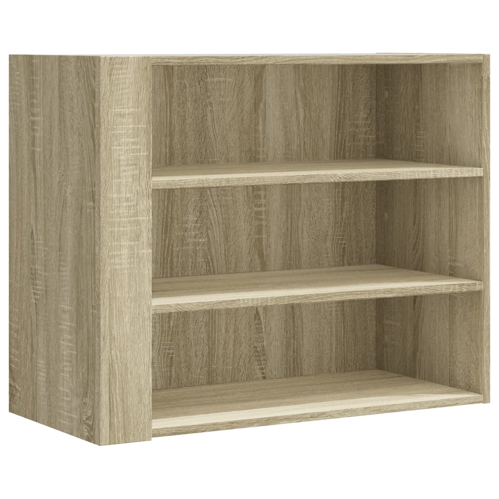 Wandkast 75x35x60 cm bewerkt hout sonoma eikenkleurig is nu te koop bij PeponiXL, paradijselijk wonen!