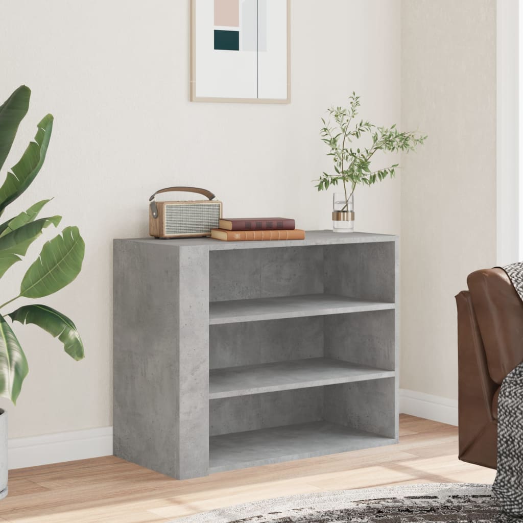 Wandkast 75x35x60 cm bewerkt hout betongrijs is nu te koop bij PeponiXL, paradijselijk wonen!
