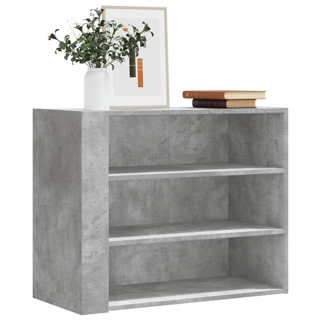 Wandkast 75x35x60 cm bewerkt hout betongrijs is nu te koop bij PeponiXL, paradijselijk wonen!