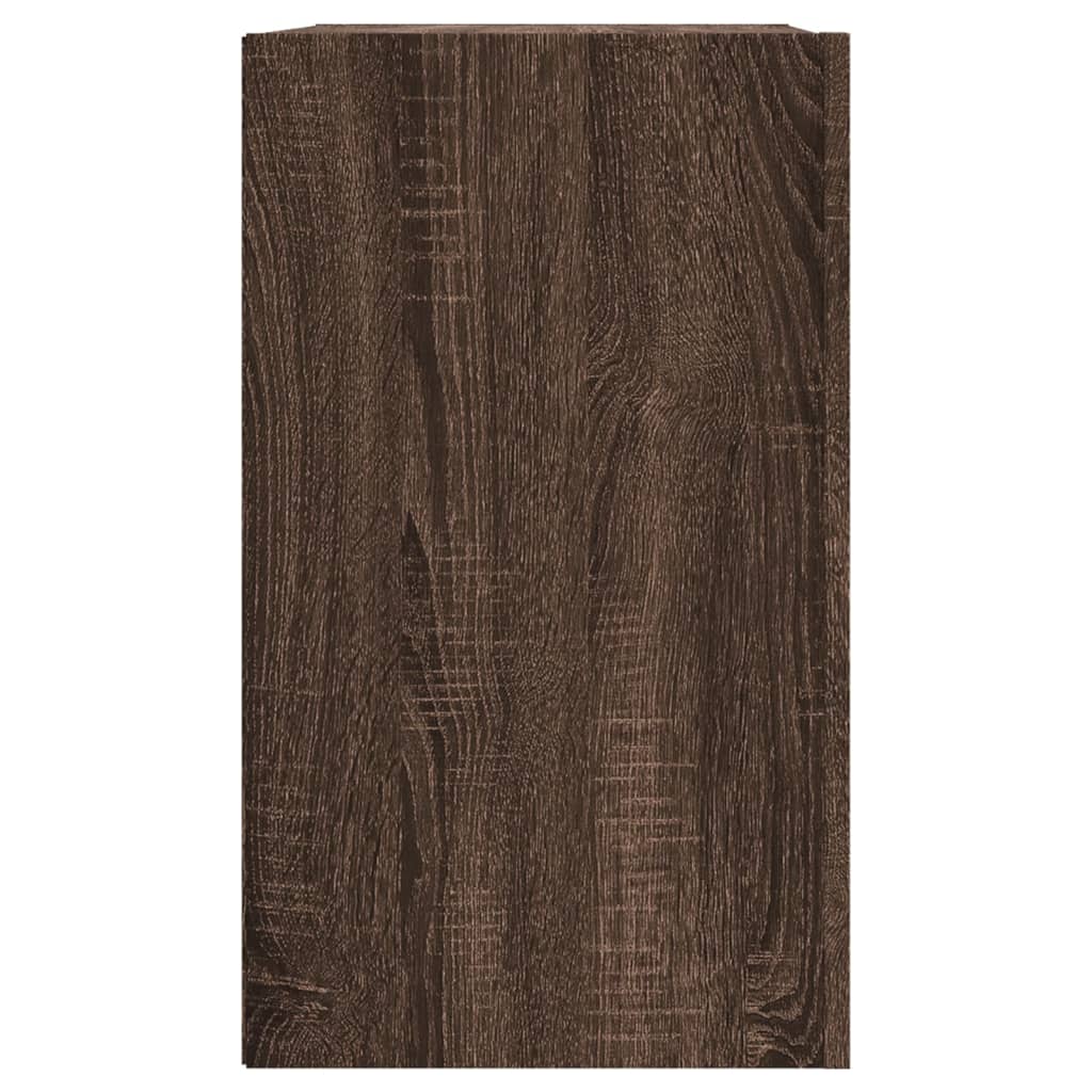 Wandkast 75x35x60 cm bewerkt hout bruin eikenkleurig is nu te koop bij PeponiXL, paradijselijk wonen!