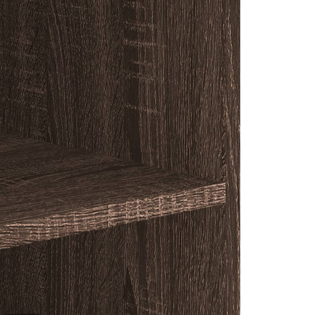 Wandkast 75x35x60 cm bewerkt hout bruin eikenkleurig is nu te koop bij PeponiXL, paradijselijk wonen!