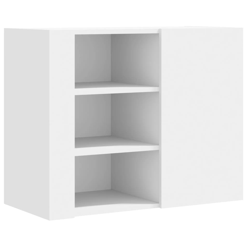 Wandkast 75x35x60 cm bewerkt hout wit is nu te koop bij PeponiXL, paradijselijk wonen!