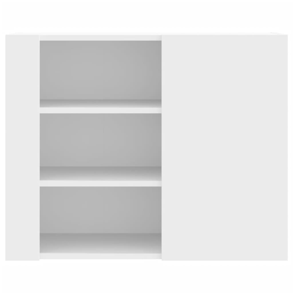 Wandkast 75x35x60 cm bewerkt hout wit is nu te koop bij PeponiXL, paradijselijk wonen!