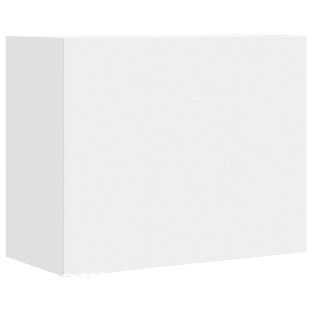 Wandkast 75x35x60 cm bewerkt hout wit is nu te koop bij PeponiXL, paradijselijk wonen!