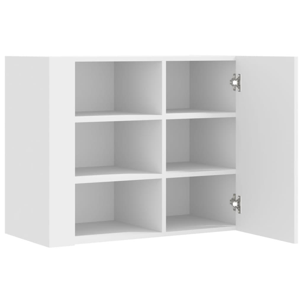 Wandkast 75x35x60 cm bewerkt hout wit is nu te koop bij PeponiXL, paradijselijk wonen!