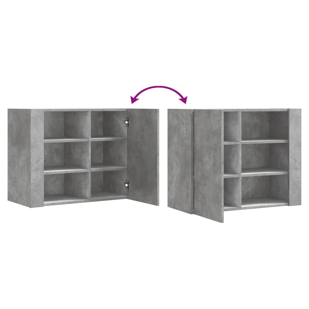 Wandkast 75x35x60 cm bewerkt hout betongrijs is nu te koop bij PeponiXL, paradijselijk wonen!