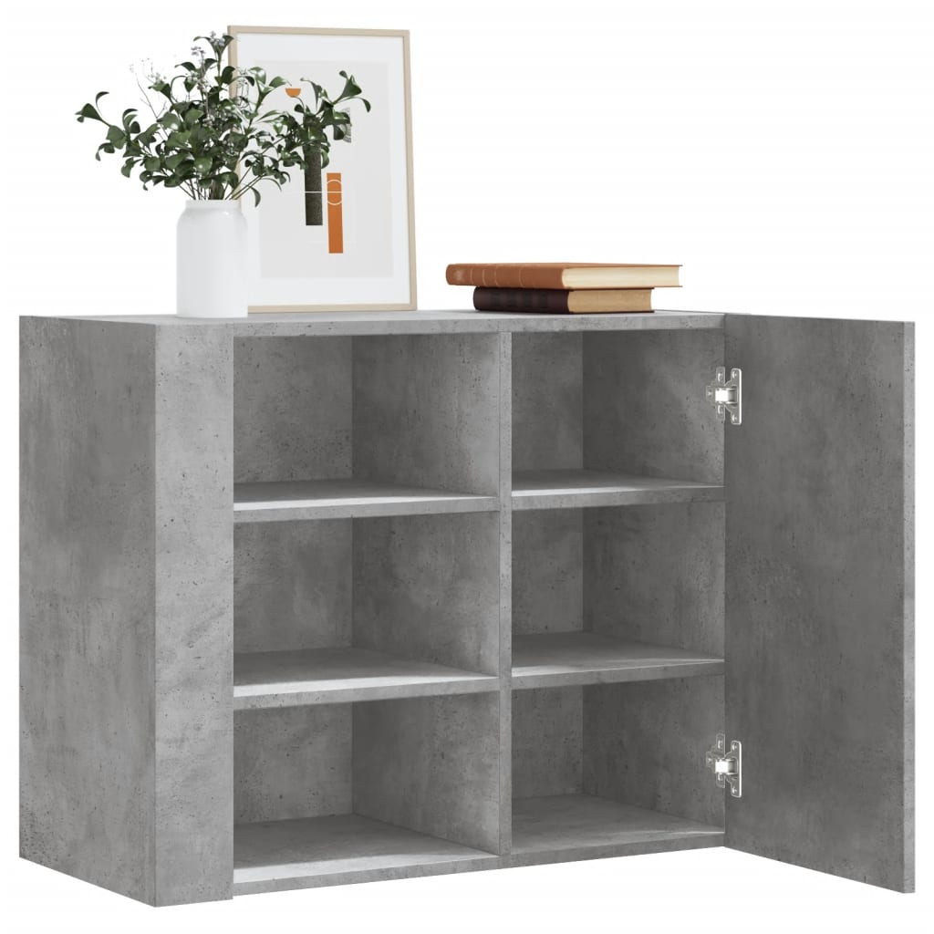 Wandkast 75x35x60 cm bewerkt hout betongrijs is nu te koop bij PeponiXL, paradijselijk wonen!
