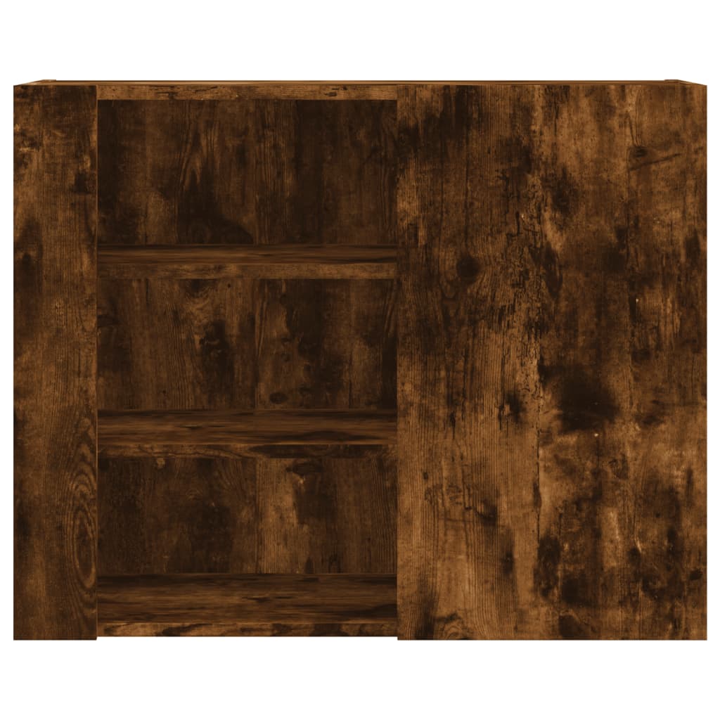 Wandkast 75x35x60 cm bewerkt hout gerookt eikenkleurig is nu te koop bij PeponiXL, paradijselijk wonen!