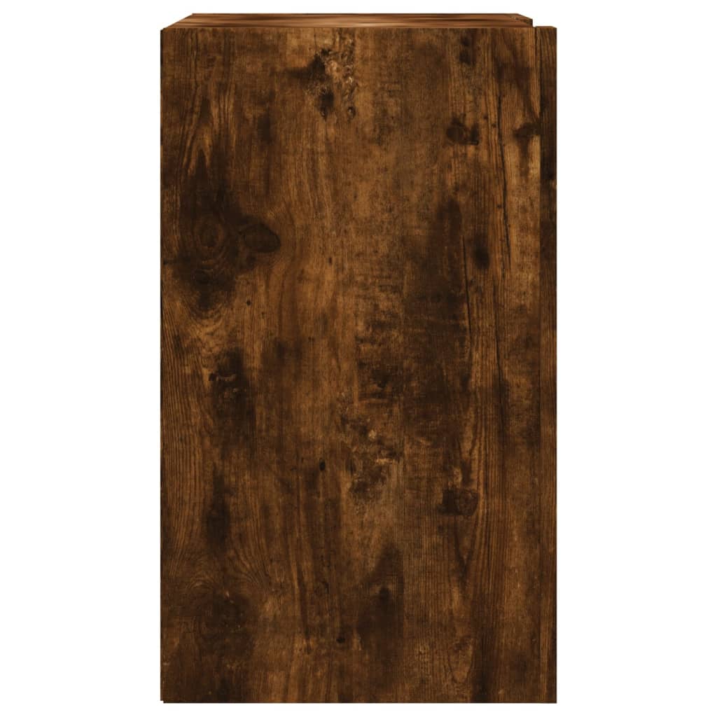 Wandkast 75x35x60 cm bewerkt hout gerookt eikenkleurig is nu te koop bij PeponiXL, paradijselijk wonen!